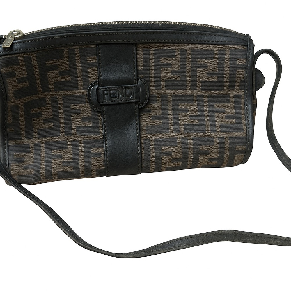 Fendi Black and Brown Belt Bag with Iconic Monogram